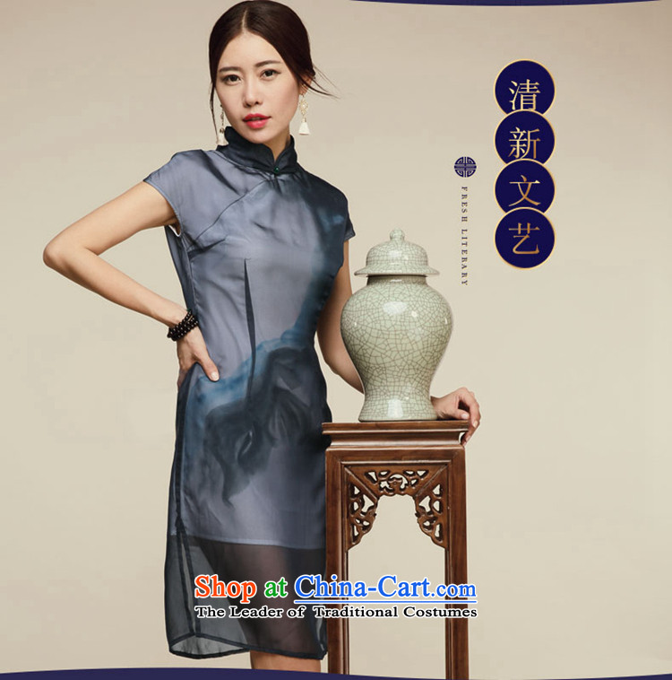 No. of Ramadan 2015 Summer Tang new dresses retro Sau San improved Ladies Bag and stylish cheongsam dress dark green XL Photo, prices, brand platters! The elections are supplied in the national character of distribution, so action, buy now enjoy more preferential! As soon as possible.