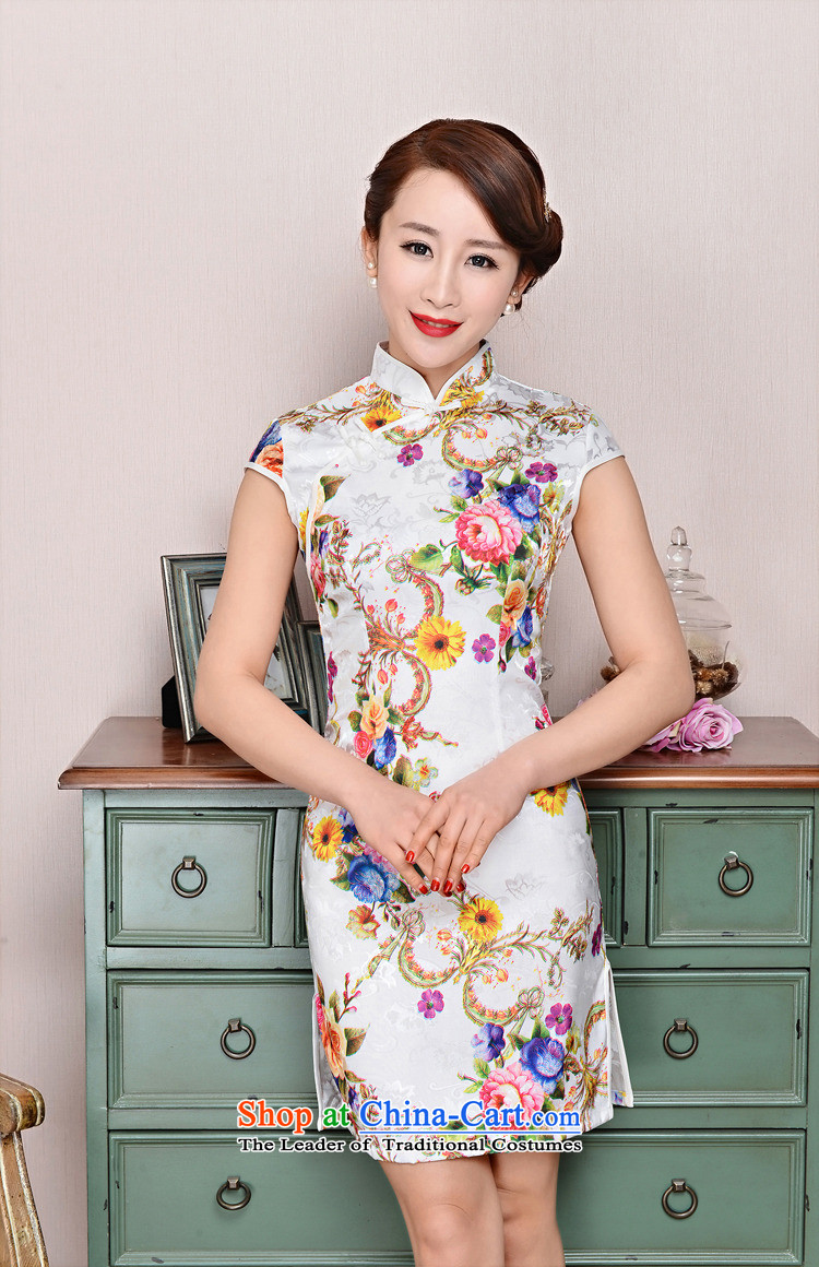 The new summer 2015 DEPTHDES Women's clothes national revival mode elegance Sau San stamp inulae animation improved short cheongsam dress black collar of Sin Hak figure M picture, prices, brand platters! The elections are supplied in the national character of distribution, so action, buy now enjoy more preferential! As soon as possible.