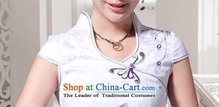 [Sau Kwun Tong] flower in the water improved embroidery cheongsam dress for summer 2015 Sleek and Sexy female G32198 White M picture, prices, brand platters! The elections are supplied in the national character of distribution, so action, buy now enjoy more preferential! As soon as possible.
