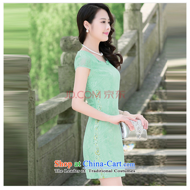 To Doi Shu 2015 Summer new cheongsam dress summer daily temperament package female improved and more video thin pink dresses , L, L'Tai Kiu , , , shopping on the Internet