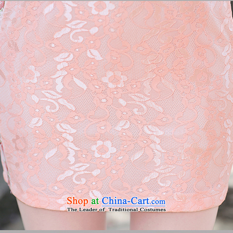To Doi Shu 2015 Summer new cheongsam dress summer daily temperament package female improved and more video thin pink dresses , L, L'Tai Kiu , , , shopping on the Internet