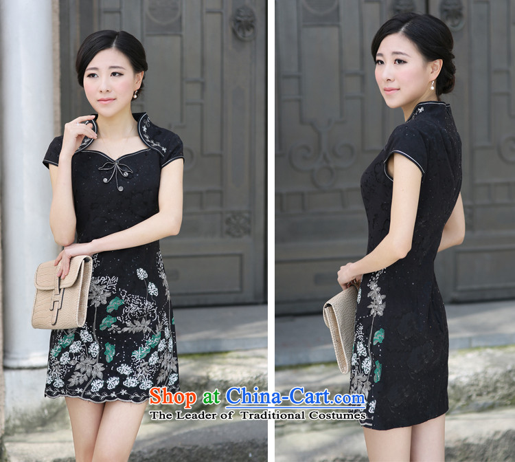 [Sau Kwun Tong] take away the darkness of stylish decorated in the summer of improved qipao temperament as Retro dresses /G611313 picture color M brand, prices, picture platters! The elections are supplied in the national character of distribution, so action, buy now enjoy more preferential! As soon as possible.