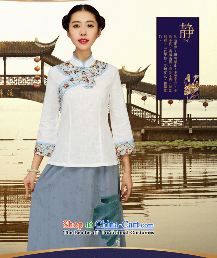 No. of Ramadan 2015 spring outfits Tang New Han-female Chinese shirt improved China wind l Tang blouses white L picture, prices, brand platters! The elections are supplied in the national character of distribution, so action, buy now enjoy more preferential! As soon as possible.
