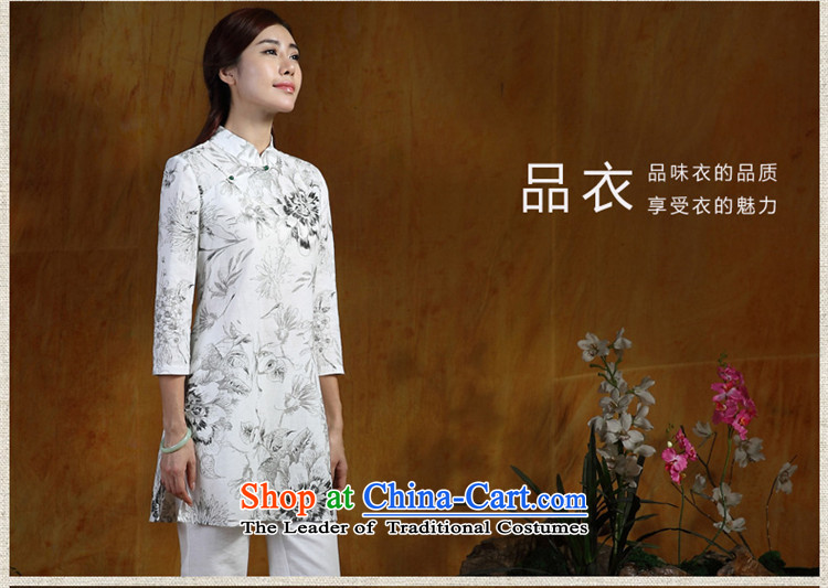 No. of Ramadan improved qipao shirts Tang, 2015 Spring Summer Han-ethnic cotton linen dress White XL Photo, prices, brand platters! The elections are supplied in the national character of distribution, so action, buy now enjoy more preferential! As soon as possible.