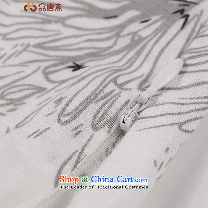 No. of Ramadan improved qipao shirts Tang, 2015 Spring Summer Han-ethnic cotton linen dress White XL, Tang Ramadan , , , No. shopping on the Internet