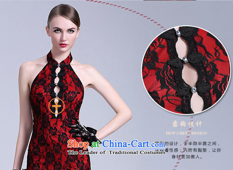 Edge Yanta New 2015 of the forklift truck nightclubs cheongsam long antique roses embroidery back dresses T401C807 blue are code picture, prices, brand platters! The elections are supplied in the national character of distribution, so action, buy now enjoy more preferential! As soon as possible.
