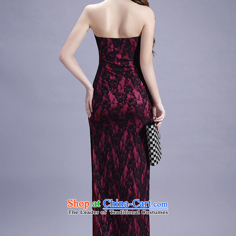 Edge Yanta New 2015 of the forklift truck nightclubs cheongsam long antique roses embroidery back dresses T401C807 blue are code, edge Yanta shopping on the Internet has been pressed.