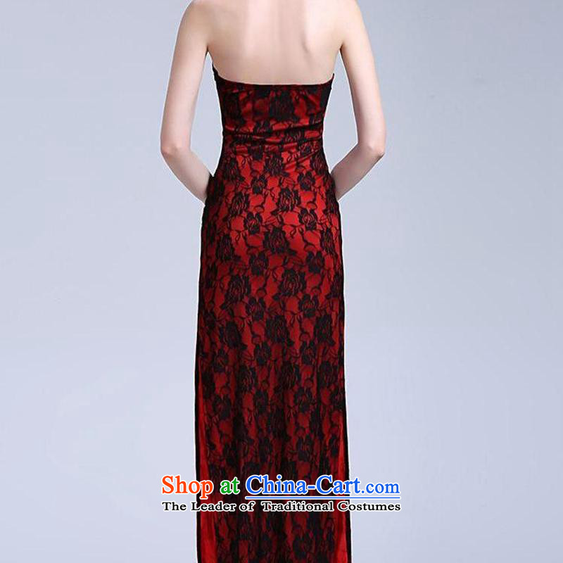 Edge Yanta New 2015 of the forklift truck nightclubs cheongsam long antique roses embroidery back dresses T401C807 blue are code, edge Yanta shopping on the Internet has been pressed.