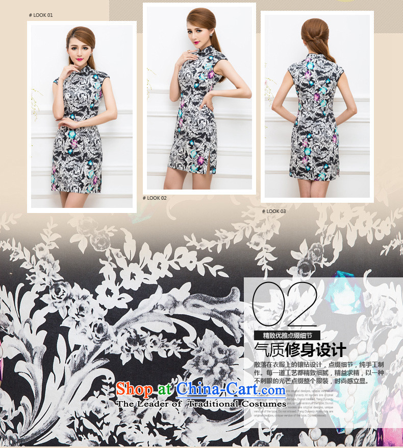 The Tang dynasty 2015 Summer new women's stylish Foutune of video thin improved daily cheongsam dress female TCF30177 purple chains gemstone L picture, prices, brand platters! The elections are supplied in the national character of distribution, so action, buy now enjoy more preferential! As soon as possible.