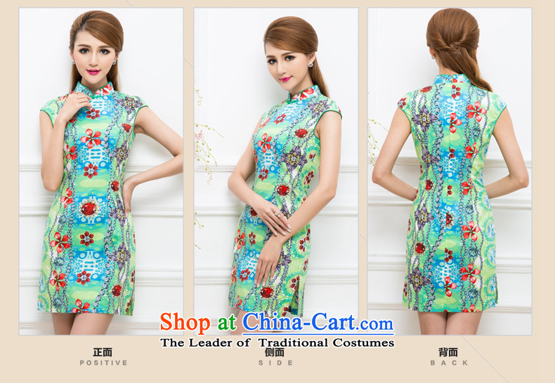 The Tang dynasty 2015 Summer new women's stylish Foutune of video thin improved daily cheongsam dress female TCF30177 purple chains gemstone L picture, prices, brand platters! The elections are supplied in the national character of distribution, so action, buy now enjoy more preferential! As soon as possible.