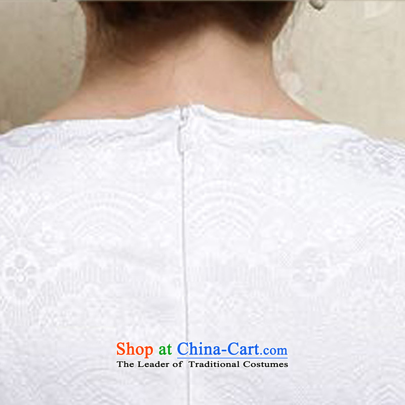 The 2015 summer-jae on new sleek improved qipao irregular collar short) and video thin package Sau San Tong JAYT-27 replacing white qipao safflower XXL, ja ink has been pressed shopping on the Internet