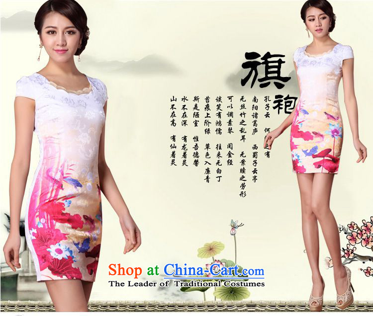 The 2015 summer-jae on the new ink painting fish south africa retro-lotus leaf floral round-neck collar and short of package Sau San Tong JAYT-29 load blue qipao M picture, prices, brand platters! The elections are supplied in the national character of distribution, so action, buy now enjoy more preferential! As soon as possible.