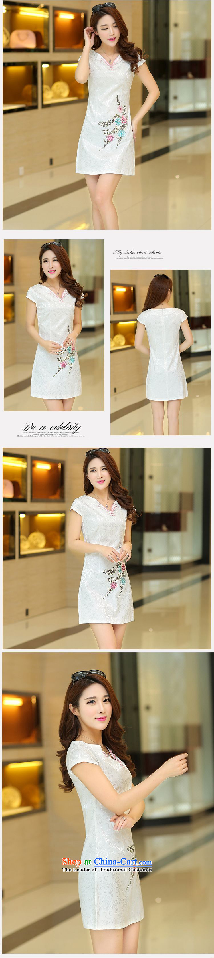 The 2015 summer-jae on the new special retro V-neck design jacquard pattern embroidery short of Sau San Tong JAYT-35 replacing white qipao L picture, prices, brand platters! The elections are supplied in the national character of distribution, so action, buy now enjoy more preferential! As soon as possible.