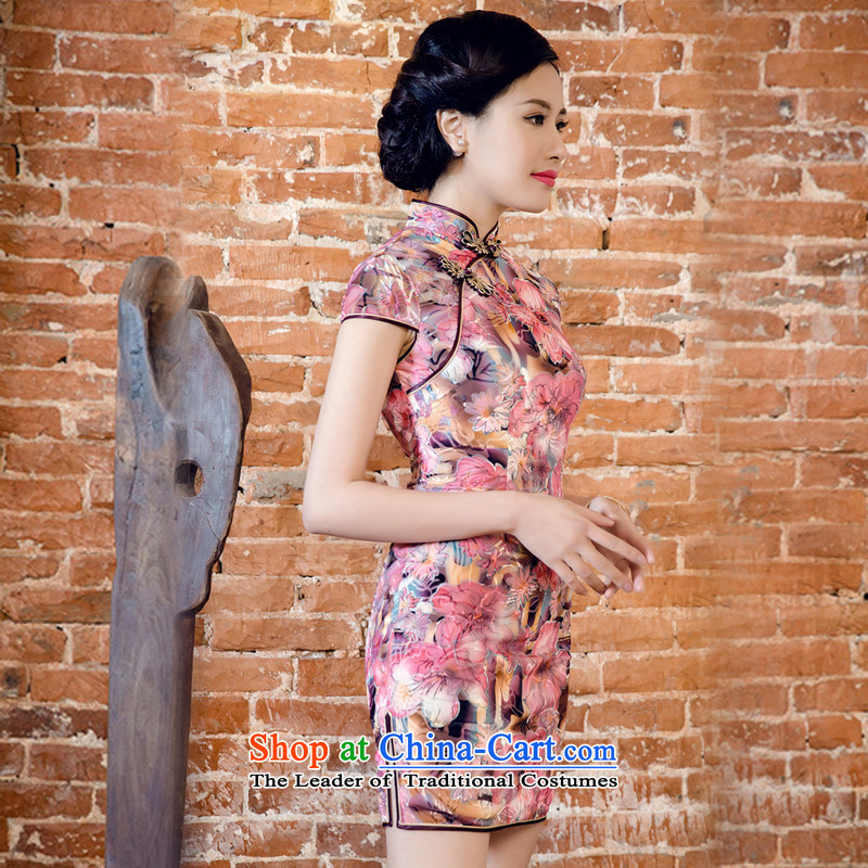 The skirt cheongsam dress suit China wind woman when street JT5082 2015 red line-S, Cloud (youthinking) , , , shopping on the Internet