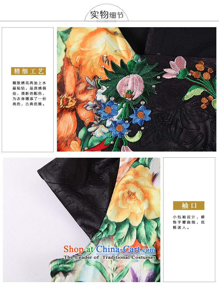 Sisi Xinyu ethnic embroidered retro Sau San graphics package and short-sleeved thin cheongsam X4071 Black XL Photo, prices, brand platters! The elections are supplied in the national character of distribution, so action, buy now enjoy more preferential! As soon as possible.