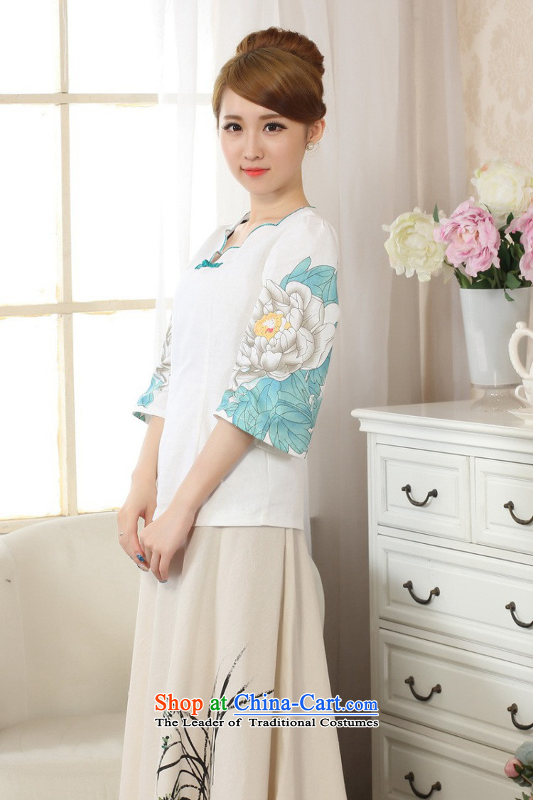 In accordance with the stylish new fuser summer linen hand-painted ethnic horn sleeved shirt + upper body skirt Tang Dynasty Package LGD/A0066# P0011# kit S picture, prices, brand platters! The elections are supplied in the national character of distribution, so action, buy now enjoy more preferential! As soon as possible.