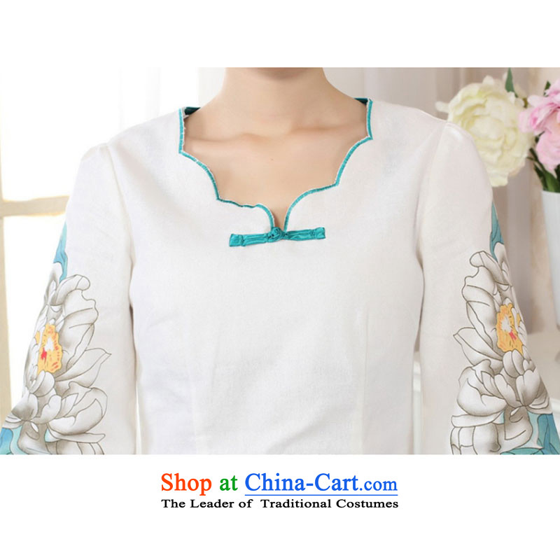 In accordance with the stylish new fuser summer linen hand-painted ethnic horn sleeved shirt + upper body skirt Tang Dynasty Package Lgd/a0066# packaged in accordance with the fuser has been pressed, P0011# shopping on the Internet