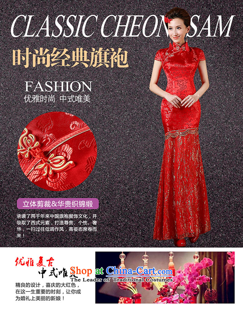 Toasting champagne served qipao marriages crowsfoot long wedding retro improved 2015 Spring, Phoenix wedding dress RED M picture, prices, brand platters! The elections are supplied in the national character of distribution, so action, buy now enjoy more preferential! As soon as possible.