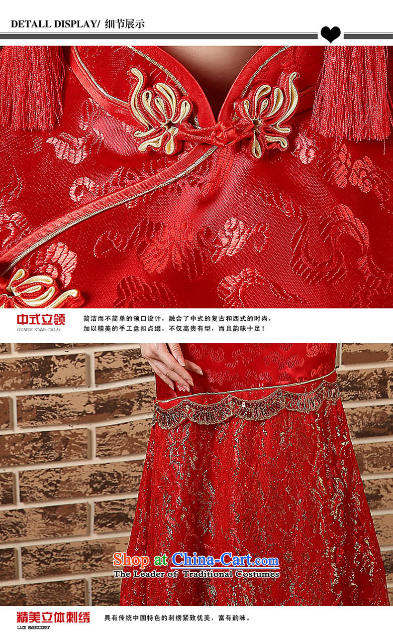 Toasting champagne served qipao marriages crowsfoot long wedding retro improved 2015 Spring, Phoenix wedding dress RED M picture, prices, brand platters! The elections are supplied in the national character of distribution, so action, buy now enjoy more preferential! As soon as possible.
