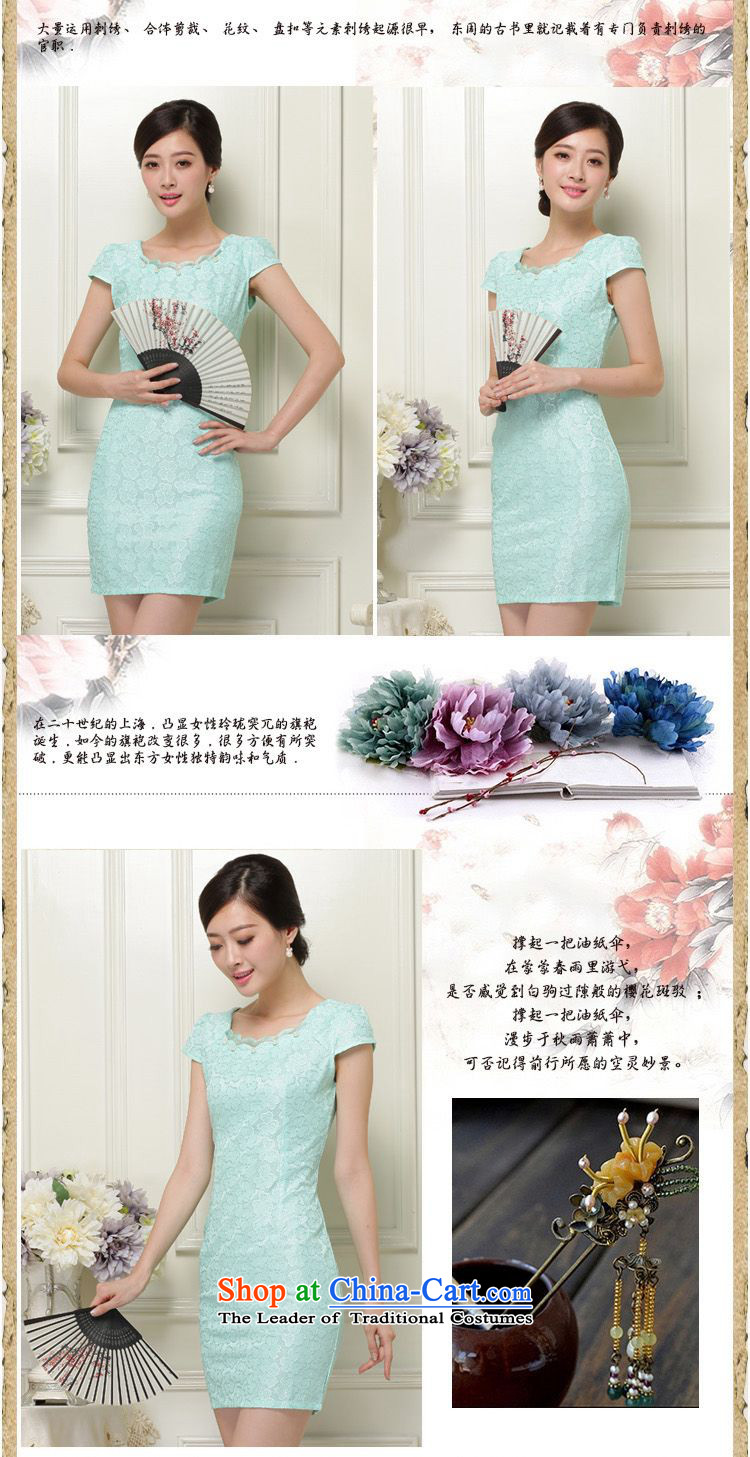 The 2015 summer-jae on new lady improved qipao lace short-sleeved irregular round-neck collar short of Sau San Tong JAYT-37 load qipao apricot L photo, prices, brand platters! The elections are supplied in the national character of distribution, so action, buy now enjoy more preferential! As soon as possible.