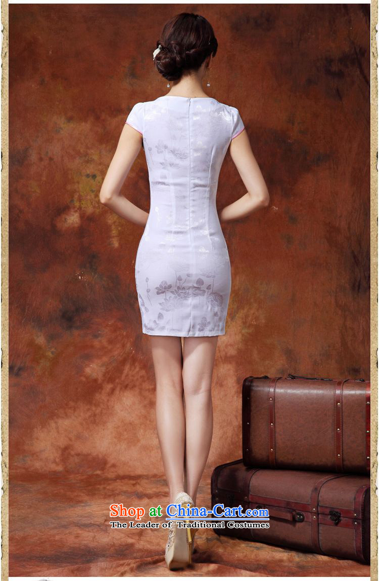 The 2015 summer-jae on the new improved qipao white lotus retro short, Sau San Tong JAYT-36 replacing white qipao Lotus L picture, prices, brand platters! The elections are supplied in the national character of distribution, so action, buy now enjoy more preferential! As soon as possible.