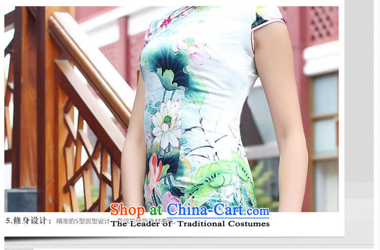 At the end of light heavyweight Silk Cheongsam improved day-to-day summer female sauna silk dresses AQE8073 style L picture, prices, brand platters! The elections are supplied in the national character of distribution, so action, buy now enjoy more preferential! As soon as possible.