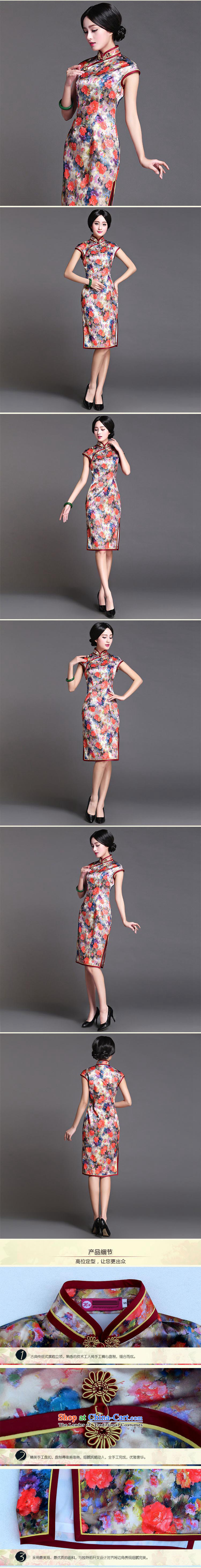 At the end of light Silk Cheongsam. Long China wind upscale herbs extract dress dresses AQE022  XXXL map color pictures, prices, brand platters! The elections are supplied in the national character of distribution, so action, buy now enjoy more preferential! As soon as possible.
