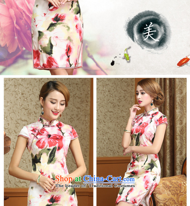 At the end of Light Classical Chinese dresses heavyweight silk cheongsam dress dos Santos also silk Tang Dynasty of Korea female summer AQE024 SAIKA L picture, prices, brand platters! The elections are supplied in the national character of distribution, so action, buy now enjoy more preferential! As soon as possible.