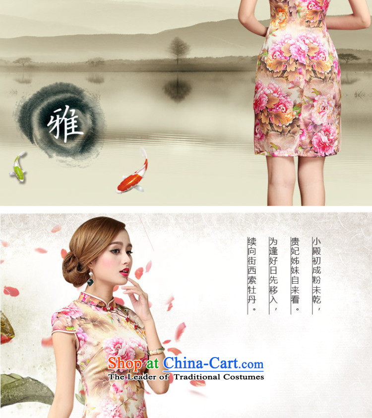 In line of high-end cloud Silk Cheongsam retro sauna also silk cheongsam dress Tang Dynasty Chinese female AQE003 map color XL Photo, prices, brand platters! The elections are supplied in the national character of distribution, so action, buy now enjoy more preferential! As soon as possible.