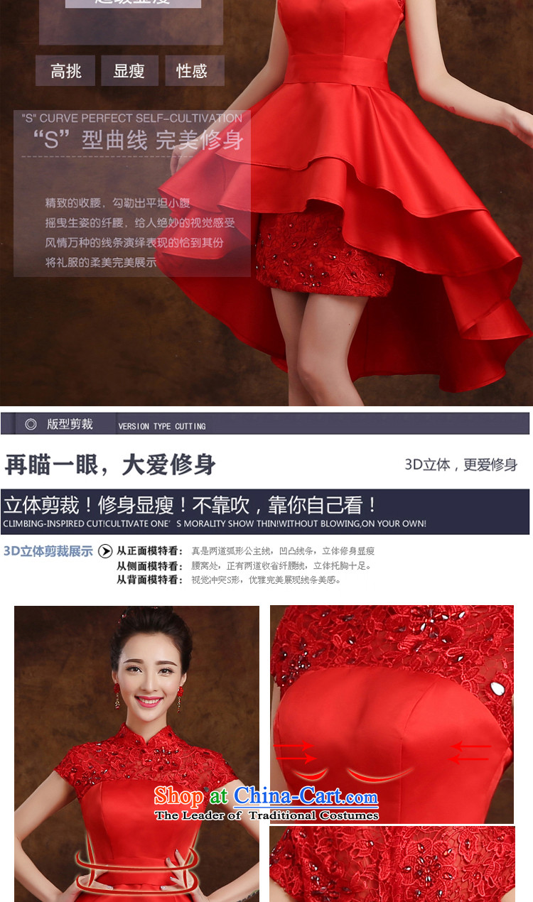 The first white into about 2015 new product before long after short bride dinner banquet annual meeting of persons chairing the cheongsam evening dresses wedding small red M picture, prices, brand platters! The elections are supplied in the national character of distribution, so action, buy now enjoy more preferential! As soon as possible.