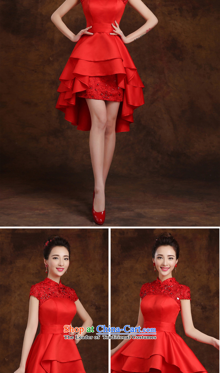 The first white into about 2015 new product before long after short bride dinner banquet annual meeting of persons chairing the cheongsam evening dresses wedding small red M picture, prices, brand platters! The elections are supplied in the national character of distribution, so action, buy now enjoy more preferential! As soon as possible.