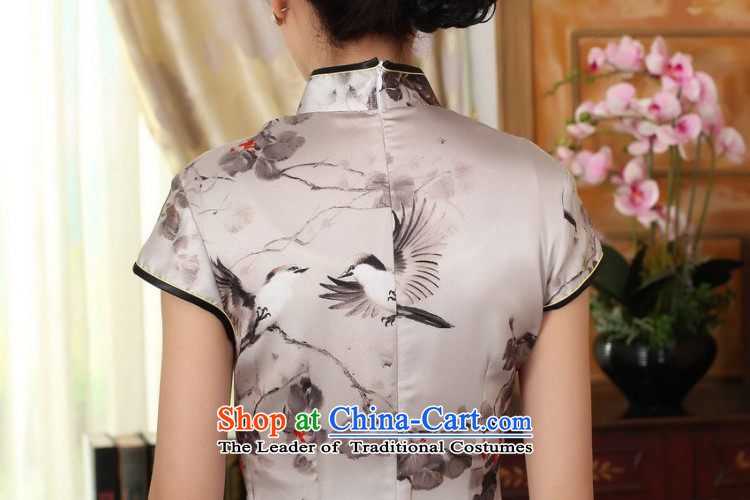 Figure for summer flowers female silk retro herbs extract poster stretch of Sau San double short qipao gown improved as Chinese color 2XL Photo, prices, brand platters! The elections are supplied in the national character of distribution, so action, buy now enjoy more preferential! As soon as possible.