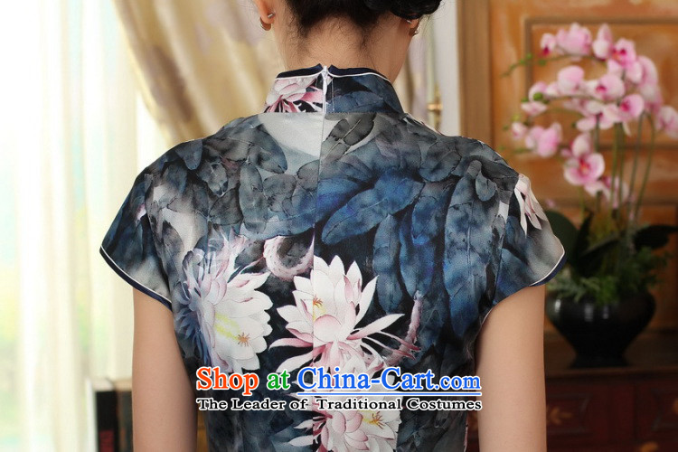 Dan smoke lotus pond and the new summer female Chinese Antique silk herbs extract double dinner short qipao figure color pictures, prices, XL brand platters! The elections are supplied in the national character of distribution, so action, buy now enjoy more preferential! As soon as possible.