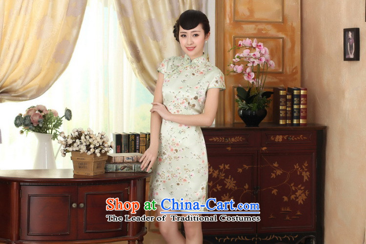 Dan smoke summer female Chinese silk retro herbs extract poster stretch of improved saika Sau San double short qipao figure color L picture, prices, brand platters! The elections are supplied in the national character of distribution, so action, buy now enjoy more preferential! As soon as possible.