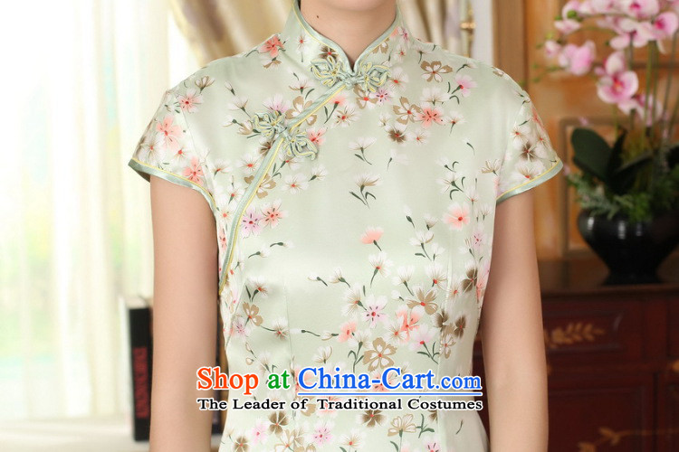 Dan smoke summer female Chinese silk retro herbs extract poster stretch of improved saika Sau San double short qipao figure color L picture, prices, brand platters! The elections are supplied in the national character of distribution, so action, buy now enjoy more preferential! As soon as possible.