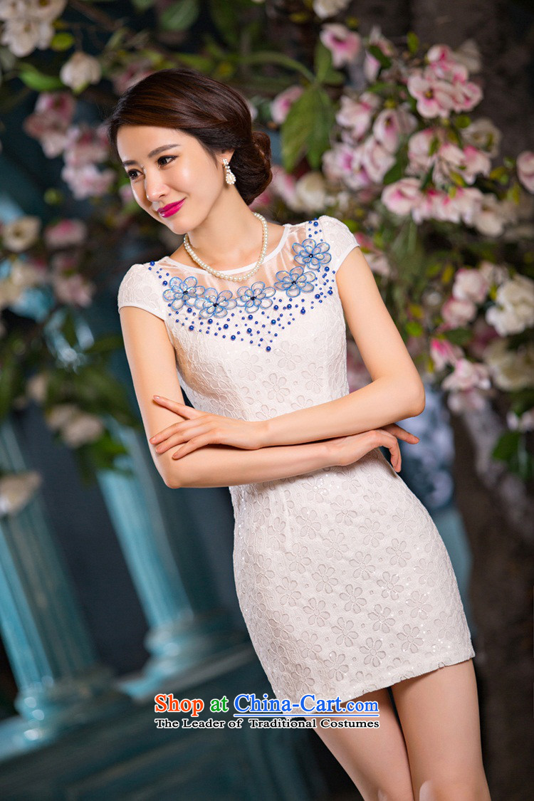 The former Yugoslavia Li know poetry Land summer new improved Stylish retro short of qipao dresses exquisite lace daily girl smiling - QLZ15Q6068 skirt snow dance XXL picture, prices, brand platters! The elections are supplied in the national character of distribution, so action, buy now enjoy more preferential! As soon as possible.