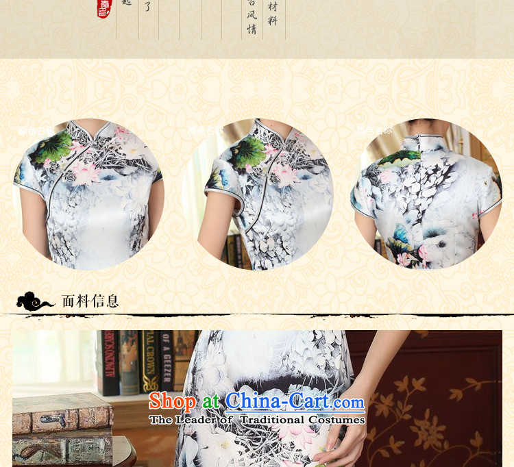 Figure for summer flowers New Silk Cheongsam dress retro Silk Satin Poster elastic Sau San double short qipao figure color L picture, prices, brand platters! The elections are supplied in the national character of distribution, so action, buy now enjoy more preferential! As soon as possible.