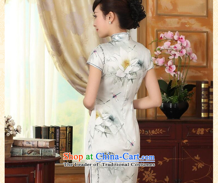 Dan Xia smoke female new improved lilies Sau San heavyweight silk dresses dinner retro herbs extract short qipao lilies XL Photo, prices, brand platters! The elections are supplied in the national character of distribution, so action, buy now enjoy more preferential! As soon as possible.