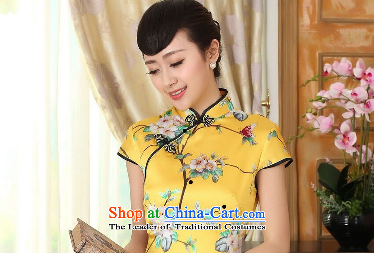Floral summer heavyweight silk retro herbs extract poster stretch of improved double short skirts qipao Sau San Figure Color L picture, prices, brand platters! The elections are supplied in the national character of distribution, so action, buy now enjoy more preferential! As soon as possible.