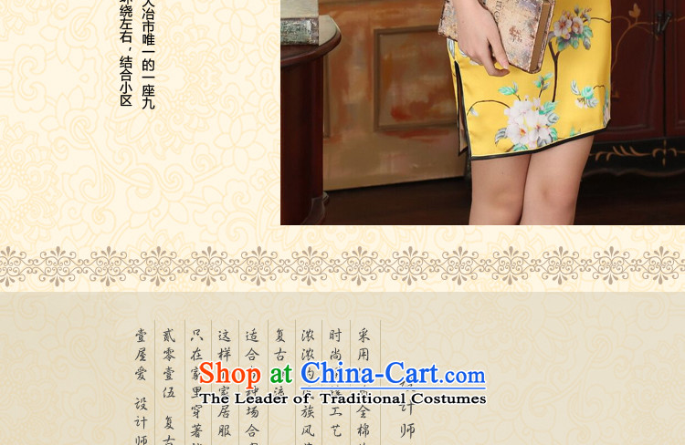 Dan smoke summer heavyweight silk Retro classic herbs extract Elastic satin poster improved Sau San double short skirt figure color qipao 2XL Photo, prices, brand platters! The elections are supplied in the national character of distribution, so action, buy now enjoy more preferential! As soon as possible.