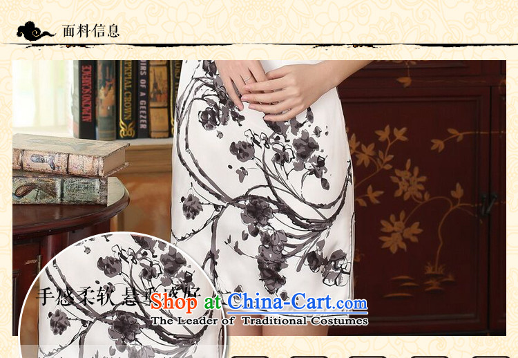 Floral summer heavyweight silk retro herbs extract improved inkjet ink Elastic satin Sau San double short qipao Figure 2XL color pictures, prices, brand platters! The elections are supplied in the national character of distribution, so action, buy now enjoy more preferential! As soon as possible.