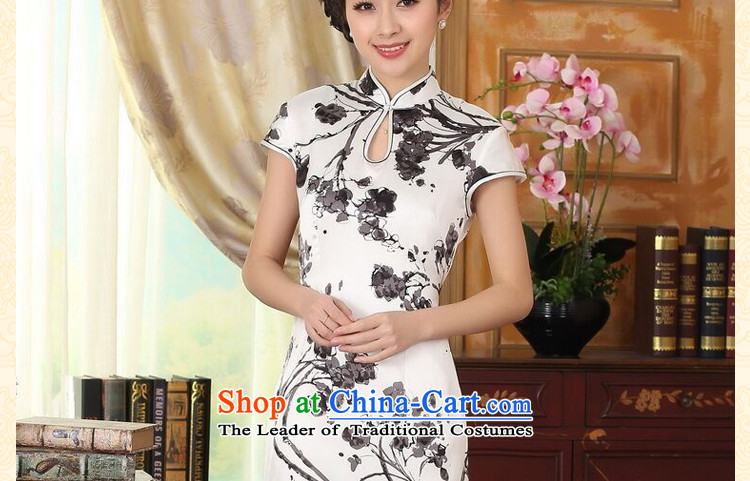 Floral summer heavyweight silk retro herbs extract improved inkjet ink Elastic satin Sau San double short qipao Figure 2XL color pictures, prices, brand platters! The elections are supplied in the national character of distribution, so action, buy now enjoy more preferential! As soon as possible.