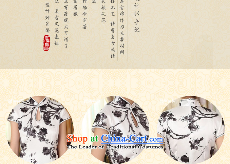 Dan Xia smoke heavyweight silk Retro classic herbs extract improved inkjet ink Elastic satin Sau San double short qipao Figure 2XL color pictures, prices, brand platters! The elections are supplied in the national character of distribution, so action, buy now enjoy more preferential! As soon as possible.