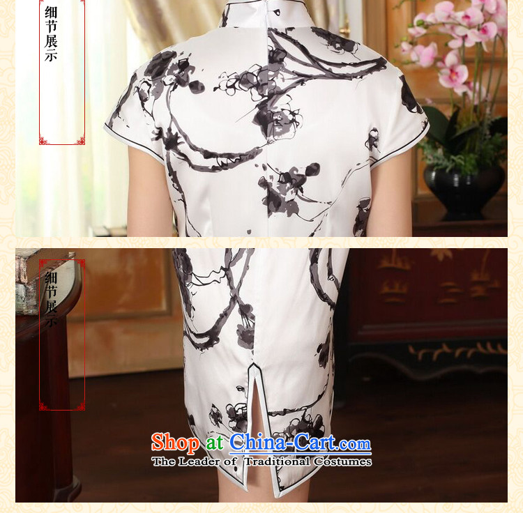 Dan Xia smoke heavyweight silk Retro classic herbs extract improved inkjet ink Elastic satin Sau San double short qipao Figure 2XL color pictures, prices, brand platters! The elections are supplied in the national character of distribution, so action, buy now enjoy more preferential! As soon as possible.