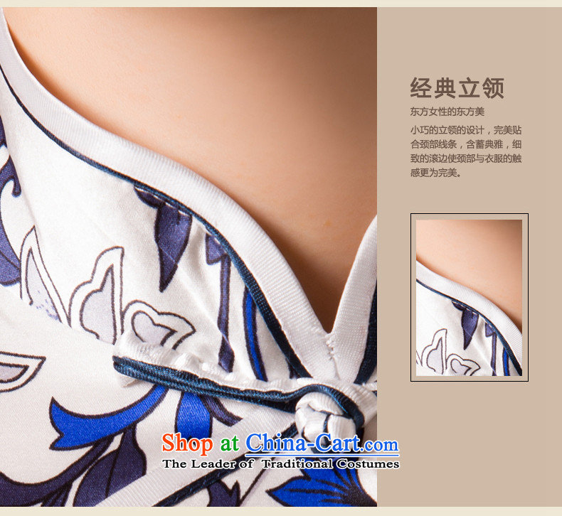Bong-migratory Blue 7475 2015 New Silk Cheongsam upscale herbs extract retro cheongsam dress summer Sau San qipao DQ1501 Suit M picture, prices, brand platters! The elections are supplied in the national character of distribution, so action, buy now enjoy more preferential! As soon as possible.