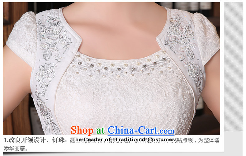[Sau Kwun Tong] Lily improved stylish qipao skirt for summer 2015 new daily retro dresses White XL Photo, prices, brand platters! The elections are supplied in the national character of distribution, so action, buy now enjoy more preferential! As soon as possible.