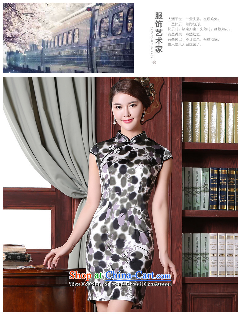 [Sau Kwun Tong] drunken Jiang on 2015 Summer new upscale retro improvements qipao sauna silk cheongsam dress suits silk XL Photo, prices, brand platters! The elections are supplied in the national character of distribution, so action, buy now enjoy more preferential! As soon as possible.