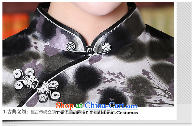 [Sau Kwun Tong] drunken Jiang on 2015 Summer new upscale retro improvements qipao sauna silk cheongsam dress suits silk XL Photo, prices, brand platters! The elections are supplied in the national character of distribution, so action, buy now enjoy more preferential! As soon as possible.