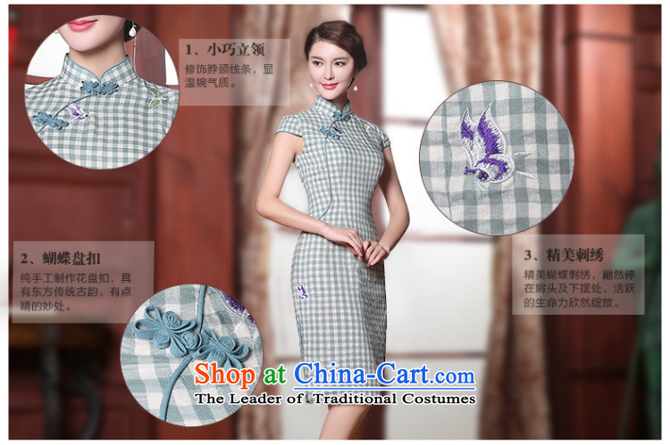 [Sau Kwun Tong] Heung-wing Summer 2015 new republic of korea qipao improved Stylish retro latticed qipao light green S picture, prices, brand platters! The elections are supplied in the national character of distribution, so action, buy now enjoy more preferential! As soon as possible.