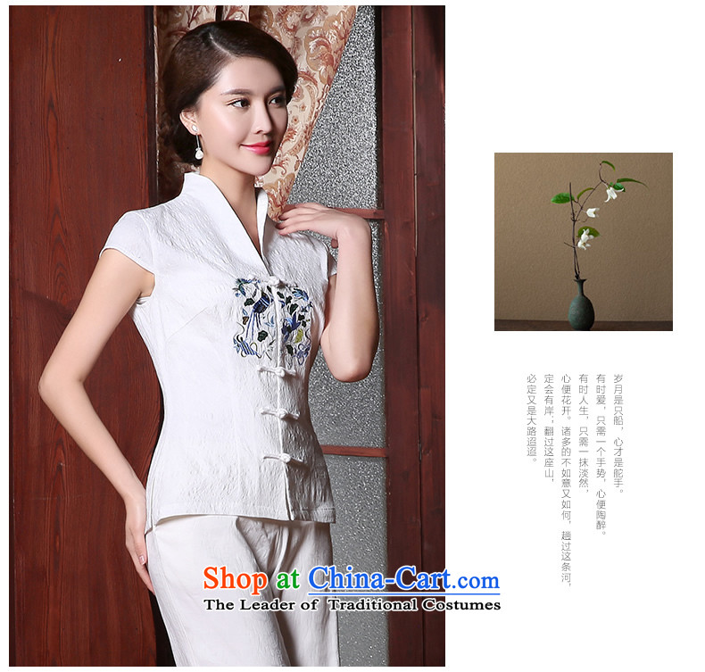 [Sau Kwun Tong] So Ying Summer 2015 Ms. New Tang Dynasty Chinese improved embroidery Tang dynasty blouses White XL Photo, prices, brand platters! The elections are supplied in the national character of distribution, so action, buy now enjoy more preferential! As soon as possible.